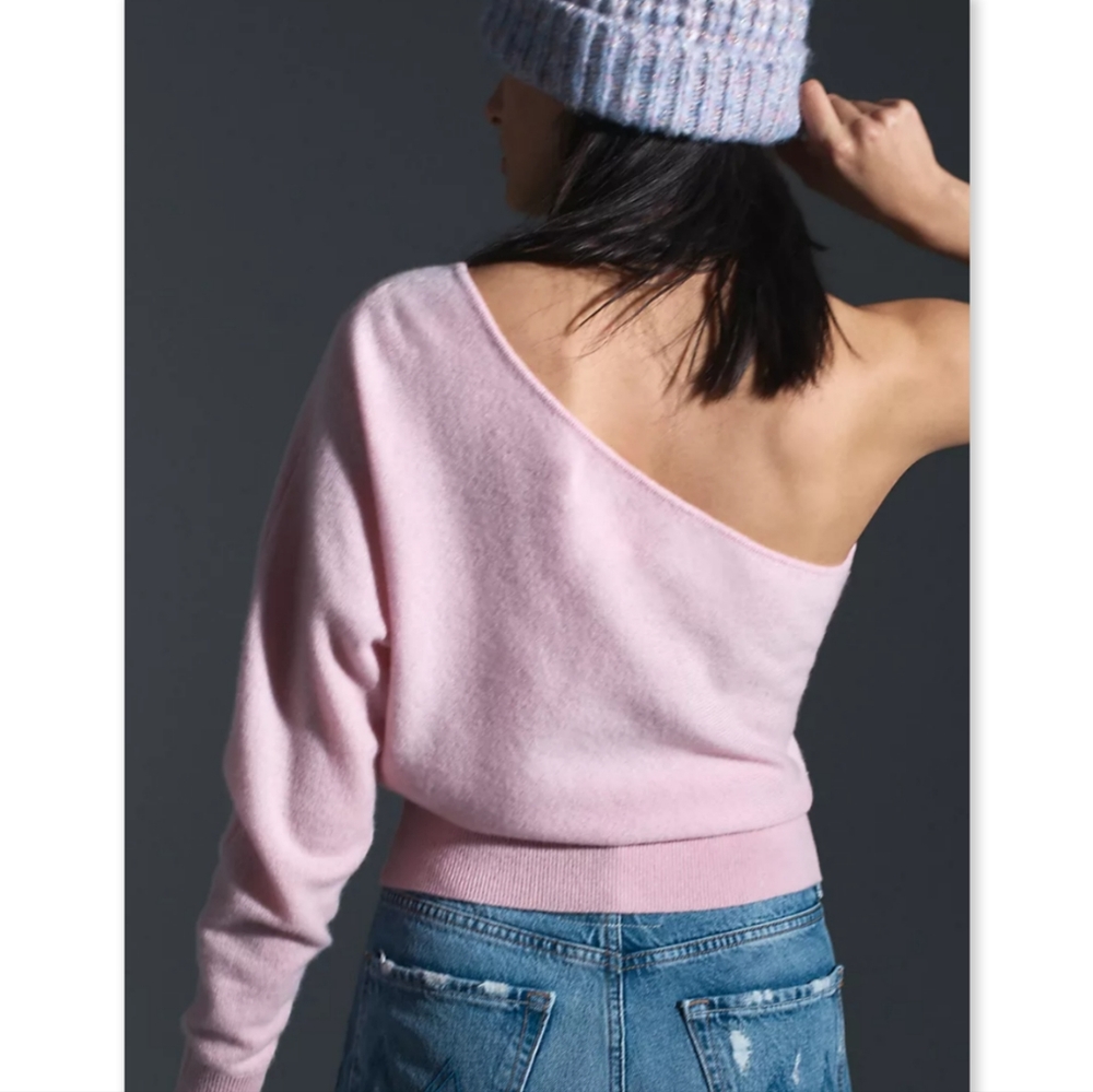 Maeve One-Shoulder Cashmere Sweater - Picture 4 of 11